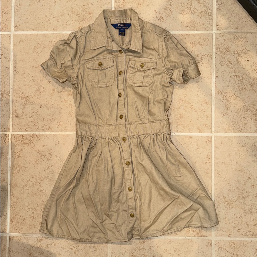 Polo by Ralph Lauren Khaki Button-Up Dress